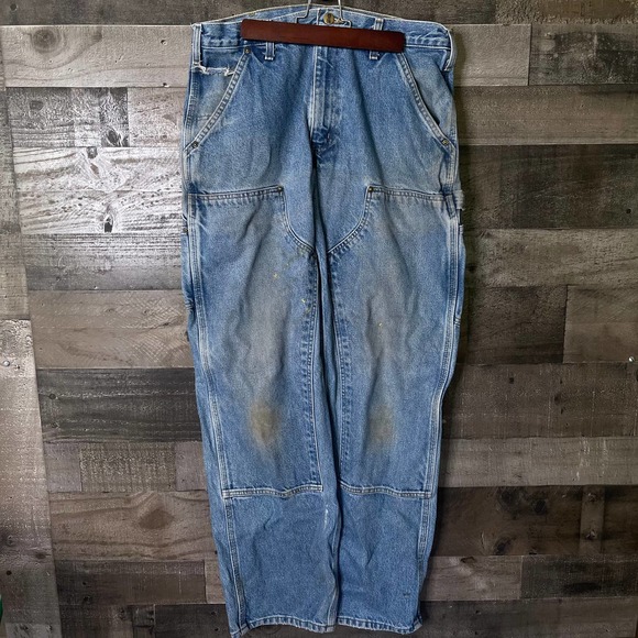 SOLD Carhartt Double Front Dungaree Pants 33X32 - Picture 1 of 6